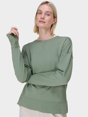 Sweaty Betty Willow Green After Class Longline Sweatshirt - Image 1 of 8