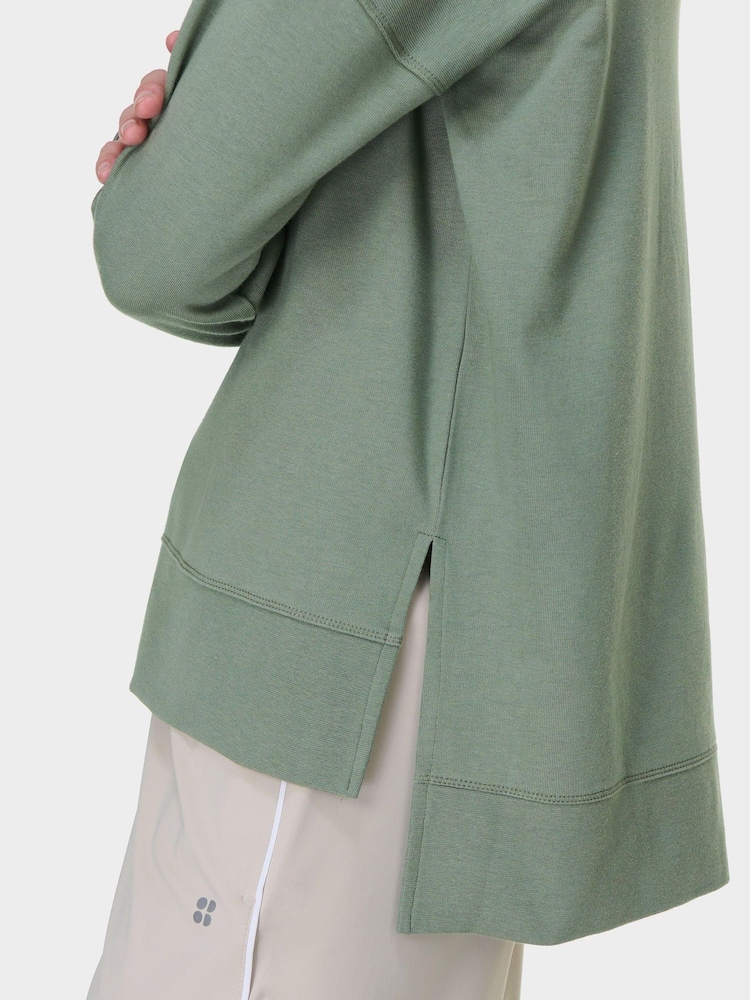 Sweaty Betty Willow Green After Class Longline Sweatshirt - Image 2 of 8