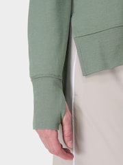 Sweaty Betty Willow Green After Class Longline Sweatshirt - Image 3 of 8