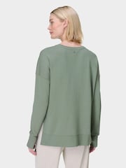 Sweaty Betty Willow Green After Class Longline Sweatshirt - Image 6 of 8