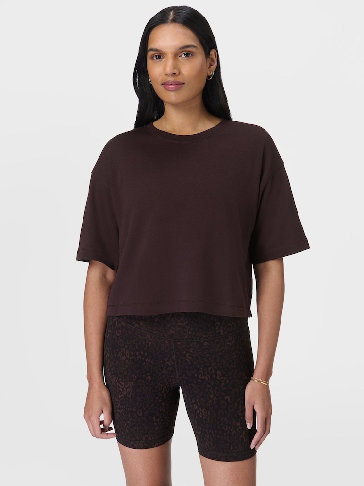 Sweaty Betty Brown After Class Short Sleeve Sweatshirt - Image 1 of 7