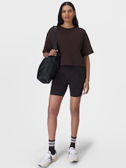 Sweaty Betty Brown After Class Short Sleeve Sweatshirt - Image 3 of 7
