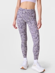 Sweaty Betty Purple Meadow Print Full Length Power Workout Leggings - Image 1 of 9