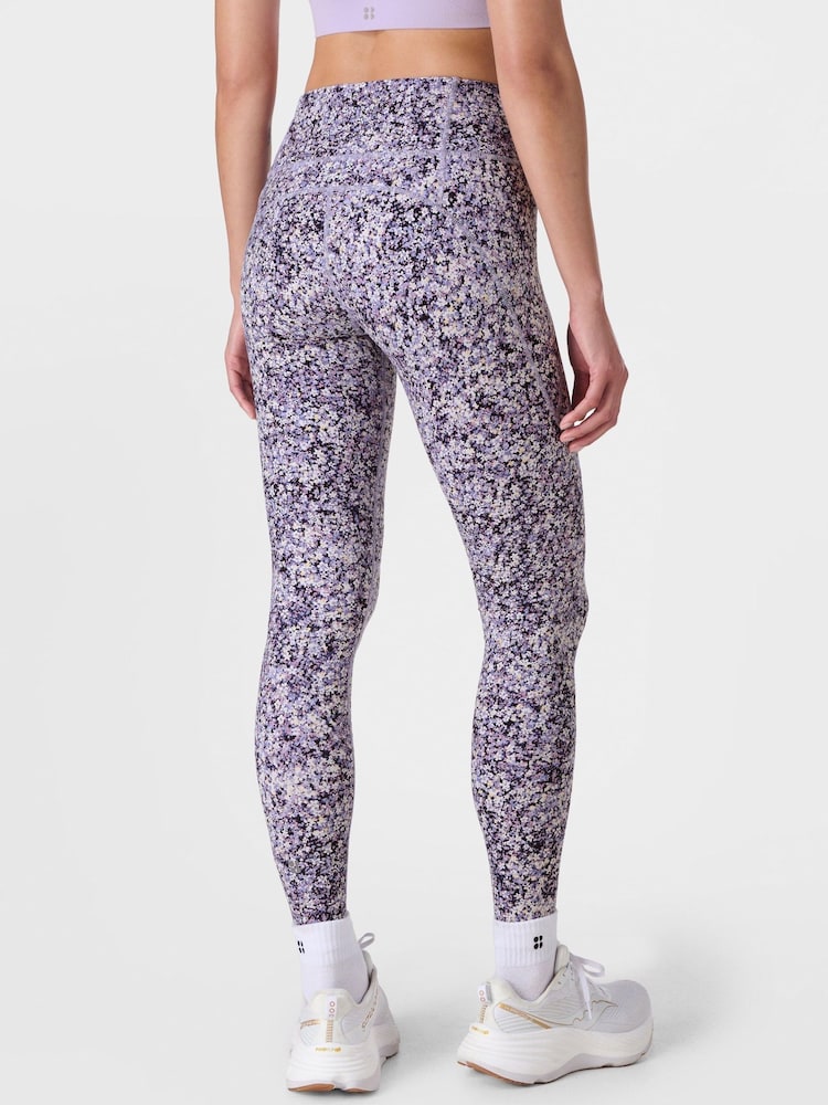 Sweaty Betty Purple Meadow Print Full Length Power Workout Leggings - Image 2 of 9