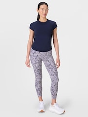 Sweaty Betty Purple Meadow Print Full Length Power Workout Leggings - Image 3 of 9