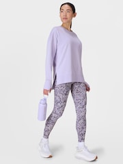 Sweaty Betty Purple Meadow Print Full Length Power Workout Leggings - Image 4 of 9