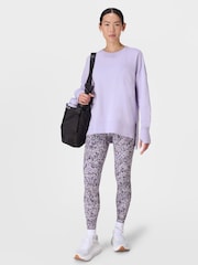 Sweaty Betty Purple Meadow Print Full Length Power Workout Leggings - Image 5 of 9