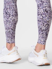 Sweaty Betty Purple Meadow Print Full Length Power Workout Leggings - Image 8 of 9