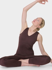 Sweaty Betty Brown Gaia V-Neck Tank - Image 2 of 7