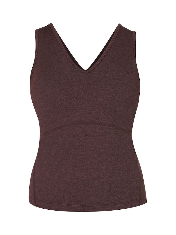Sweaty Betty Brown Gaia V-Neck Tank - Image 7 of 7