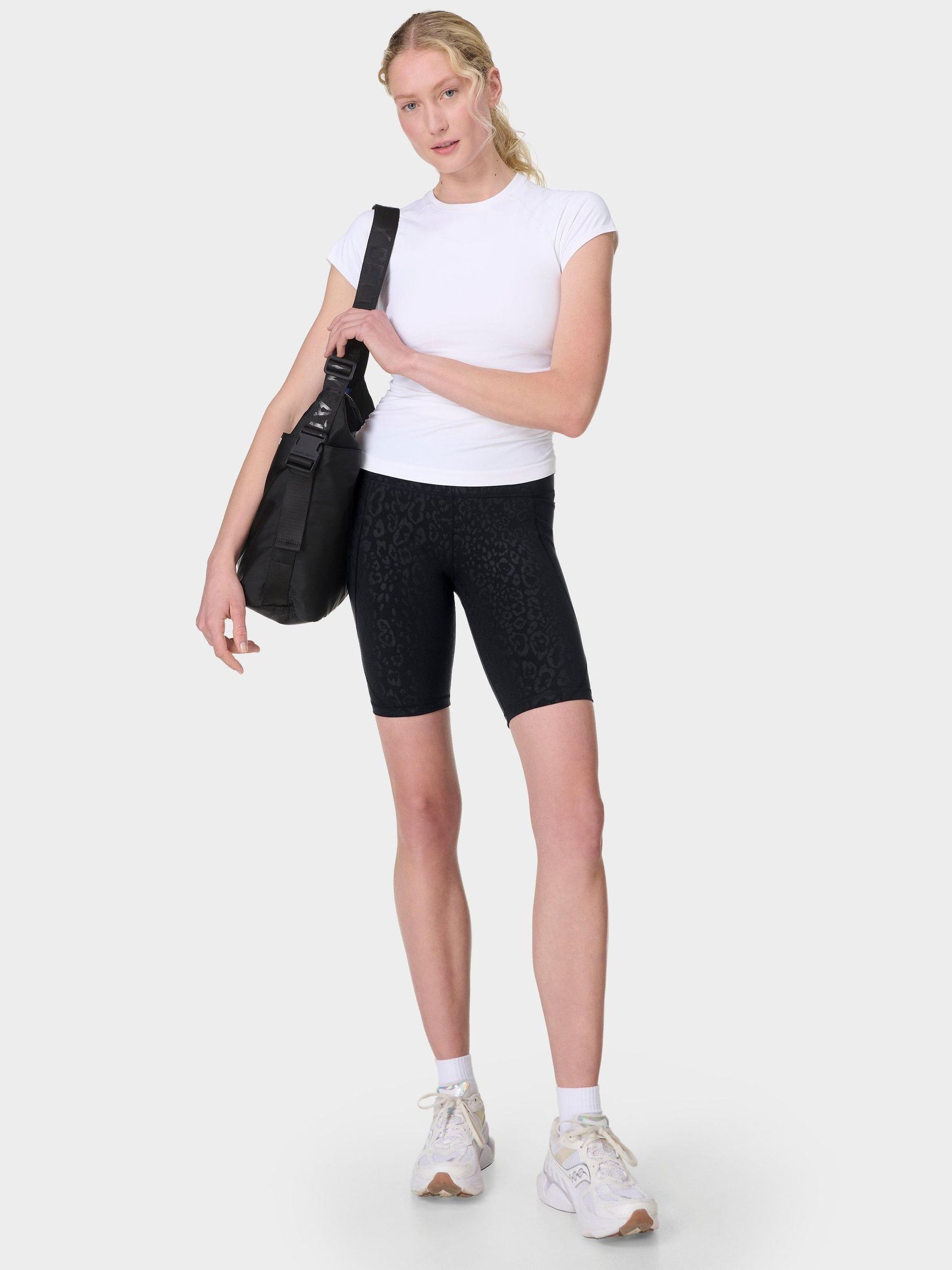 Kopen Zwart met luipaardprint in reliëf - Sweaty Betty Power