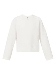 Sweaty Betty White Peaceful Rib Cropped Sweatshirt - Image 8 of 8