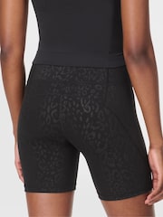 Sweaty Betty Black Leopard Emboss Print 6" Inseam Power 6" Biker Shorts - Image 2 of 8