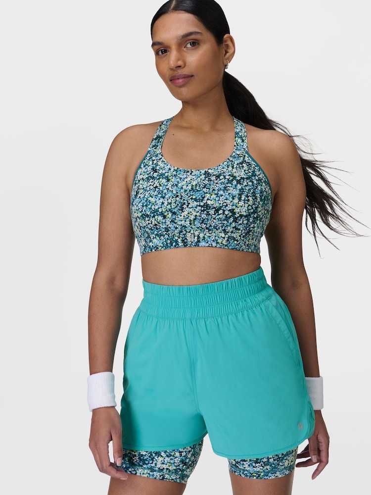 Sweaty Betty Blue 7/8 Length Power UltraSculpt High Waist 6" Shorts - Image 4 of 7