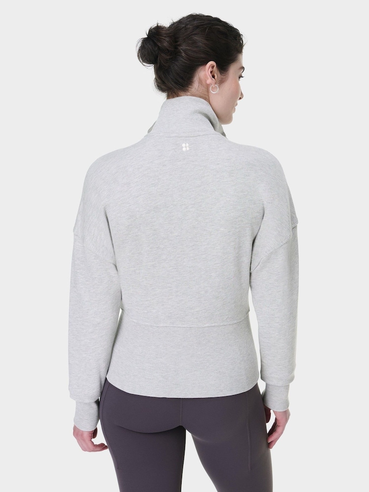 Sweaty Betty Grey After Class Zip-Up Sweatshirt - Image 2 of 6