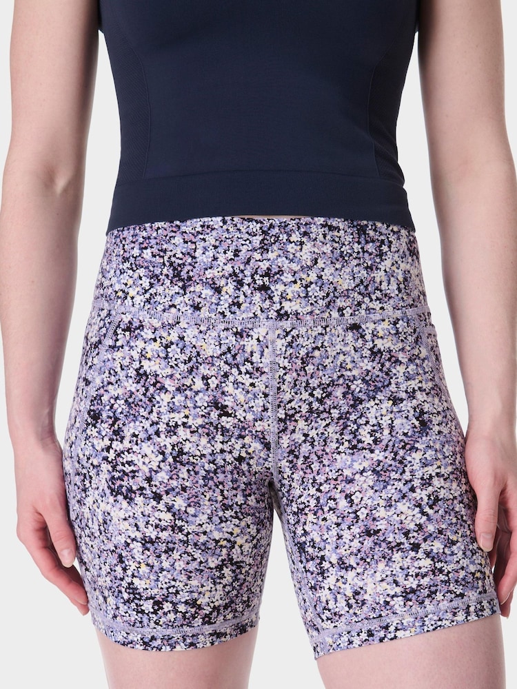Morado - Pantalones cortos de ciclista de 6" Power de Sweaty Betty - Imagen 2 de 5