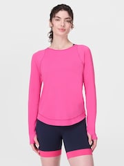 Sweaty Betty Pink Breathe Easy Long Sleeve Top - Image 1 of 7