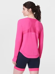 Sweaty Betty Pink Breathe Easy Long Sleeve Top - Image 2 of 7