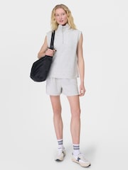 Sweaty Betty Grey Sand Wash CloudWeight Half Zip Sleeveless Pullover Sweat Top - Image 4 of 7