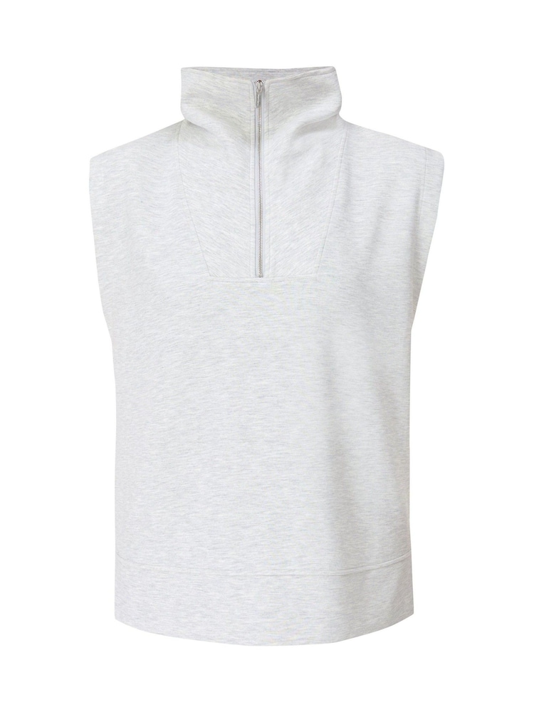 Sweaty Betty Grey Sand Wash CloudWeight Half Zip Sleeveless Pullover Sweat Top - Image 7 of 7
