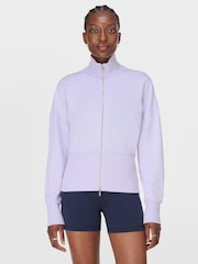 Sweaty Betty Purple After Class Zip-Up Sweatshirt - Image 1 of 7
