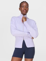 Sweaty Betty Purple After Class Zip-Up Sweatshirt - Image 4 of 7