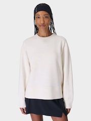 Sweaty Betty White Wind Down Crew Neck Pullover Jumper - Image 1 of 6