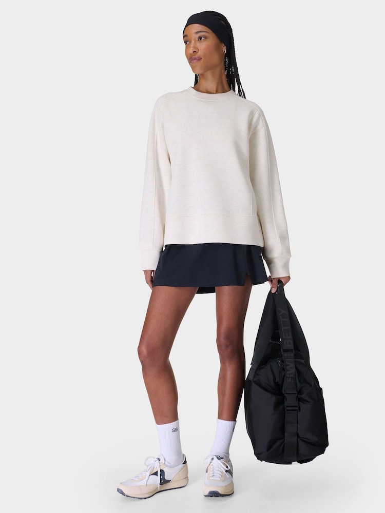 Sweaty Betty White Wind Down Crew Neck Pullover Jumper - Image 2 of 6