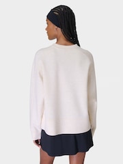 Sweaty Betty White Wind Down Crew Neck Pullover Jumper - Image 4 of 6