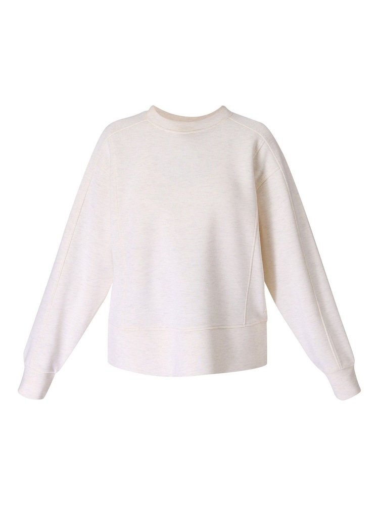 Sweaty Betty White Wind Down Crew Neck Pullover Jumper - Image 6 of 6
