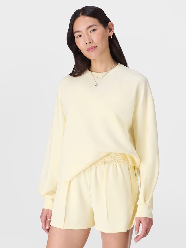 Sweaty Betty Yellow Sand Wash CloudWeight Sweatshirt - Image 1 of 6 Sweaty Betty Yellow Sand Wash CloudWeight Sweatshirt - Image 1 of 6