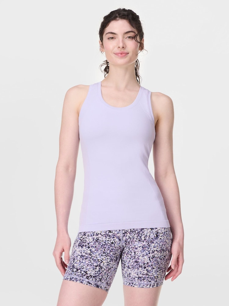 Sweaty Betty Purple Athlete Seamless Workout Tank Top - Image 1 of 7 Sweaty Betty Purple Athlete Seamless Workout Tank Top - Image 1 of 7