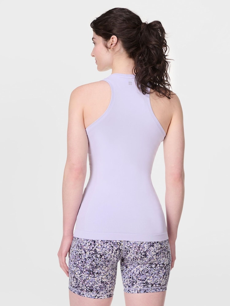 Sweaty Betty Purple Athlete Seamless Workout Tank Top - Image 2 of 7 Sweaty Betty Purple Athlete Seamless Workout Tank Top - Image 2 of 7