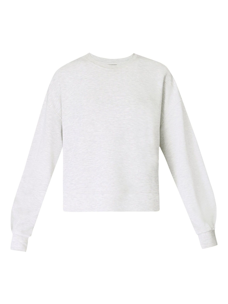Sweaty Betty Grey Sand Wash CloudWeight Sweatshirt - Image 7 of 7