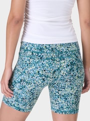 Blue Meadow Print - Pantalones cortos de ciclista de 6" Power de Sweaty Betty - Imagen 2 de 8