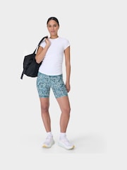 Blue Meadow Print - Pantalones cortos de ciclista de 6" Power de Sweaty Betty - Imagen 3 de 8