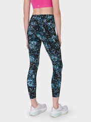 Sweaty Betty Black Peony Print Full Length Power Workout Leggings - Image 2 of 9