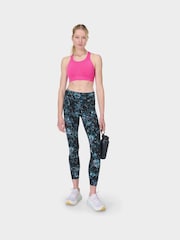 Sweaty Betty Black Peony Print Full Length Power Workout Leggings - Image 3 of 9