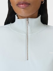 Sweaty Betty DayBreakBlue LilyWhite Revive Crop Half Zip Sweatshirt - Image 2 of 6