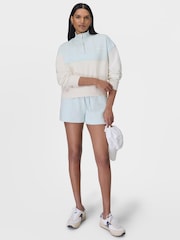 Sweaty Betty DayBreakBlue LilyWhite Revive Crop Half Zip Sweatshirt - Image 4 of 6