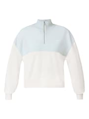 Sweaty Betty DayBreakBlue LilyWhite Revive Crop Half Zip Sweatshirt - Image 6 of 6