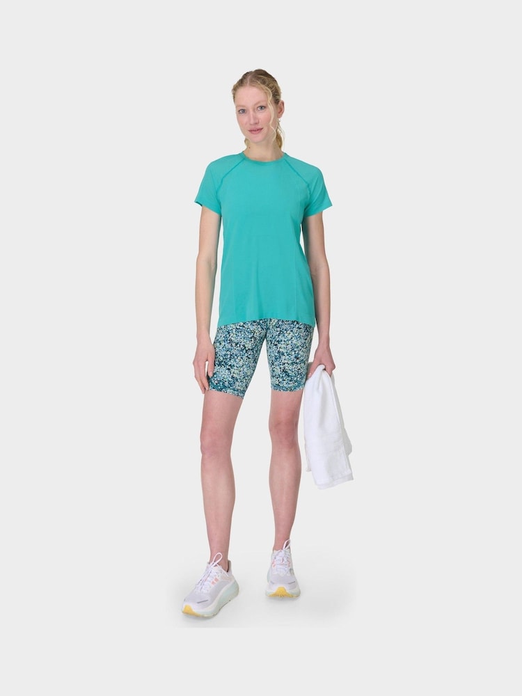 Sweaty Betty Blue Athlete Seamless Featherweight T-Shirt - Image 1 of 7