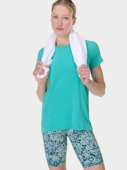 Sweaty Betty Blue Athlete Seamless Featherweight T-Shirt - Image 4 of 7