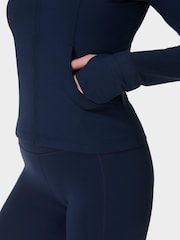Azul - Sweaty Betty Black All Day Active Zip Up Sweatshirt - Imagen 7 de 7