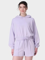 Sweaty Betty Purple Sand Wash Cloud Weight Crop Jumper - Image 1 of 6