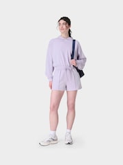 Sweaty Betty Purple Sand Wash Cloud Weight Crop Jumper - Image 3 of 6