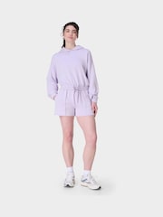 Sweaty Betty Purple Sand Wash Cloud Weight Crop Jumper - Image 4 of 6