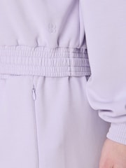 Sweaty Betty Purple Sand Wash Cloud Weight Crop Jumper - Image 5 of 6
