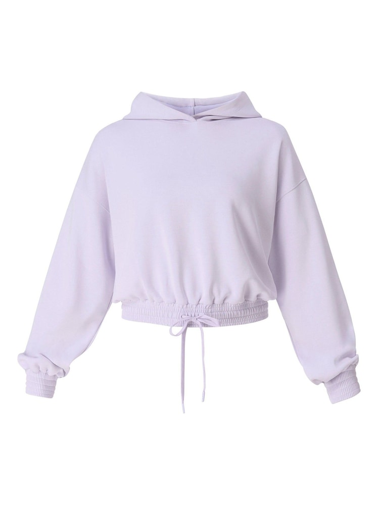 Sweaty Betty Purple Sand Wash Cloud Weight Crop Jumper - Image 6 of 6