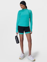 Sweaty Betty Ripple Blue Breathe Easy Hoodie - Image 4 of 7